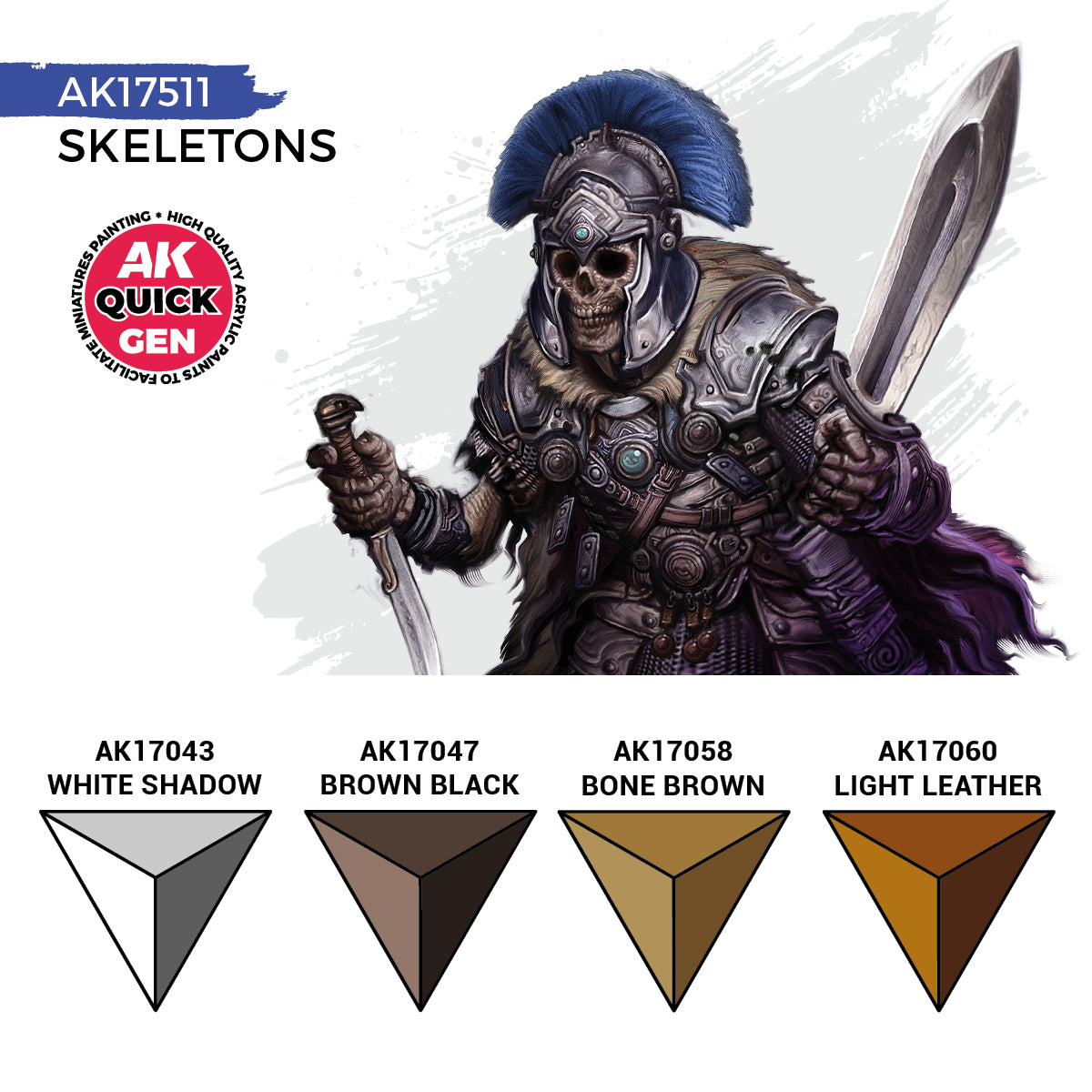 Paints sets:AK Interactive Quick Gen - Skeletons (Set)