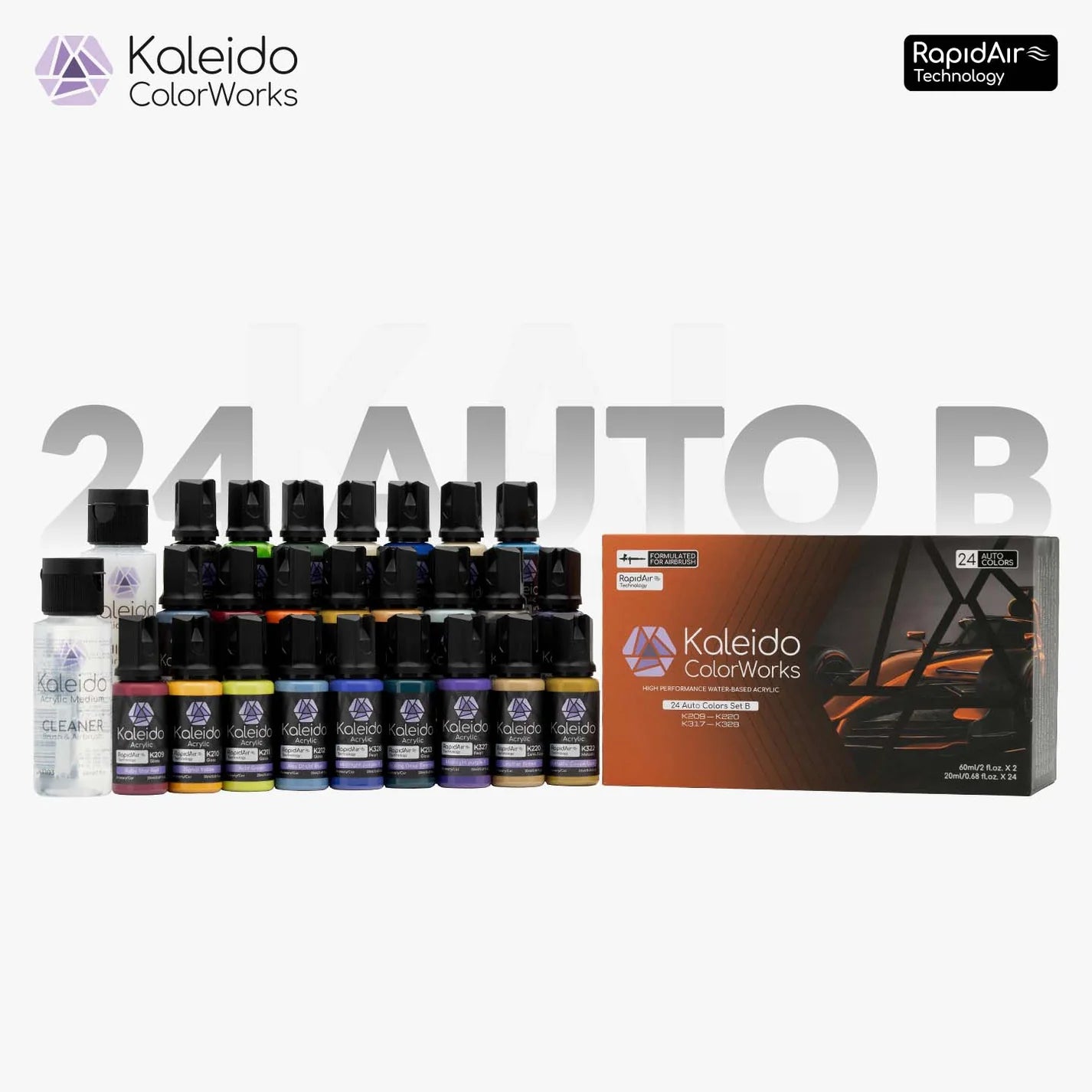 004-B Kaleido Colors: 24 Color Auto Set B