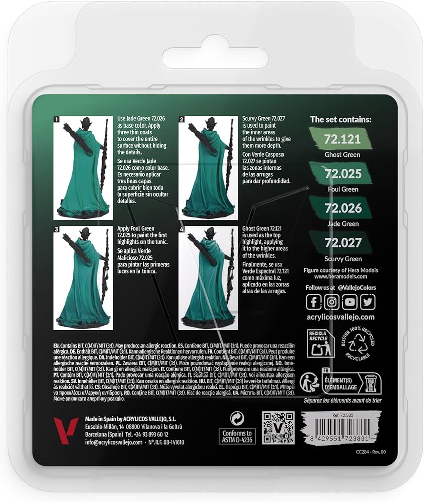 Paints sets: Vallejo BSL Cold Green Game Color