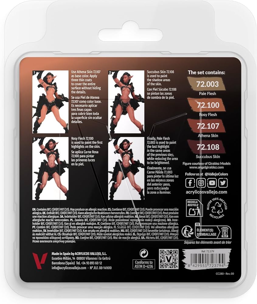 Paints sets: Vallejo BSL Pale Skin Game Color