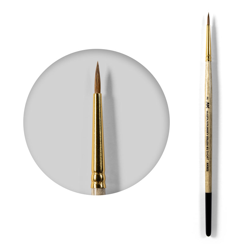 Brush: AK Interactive Marta Kolinsky Brush #2 Short