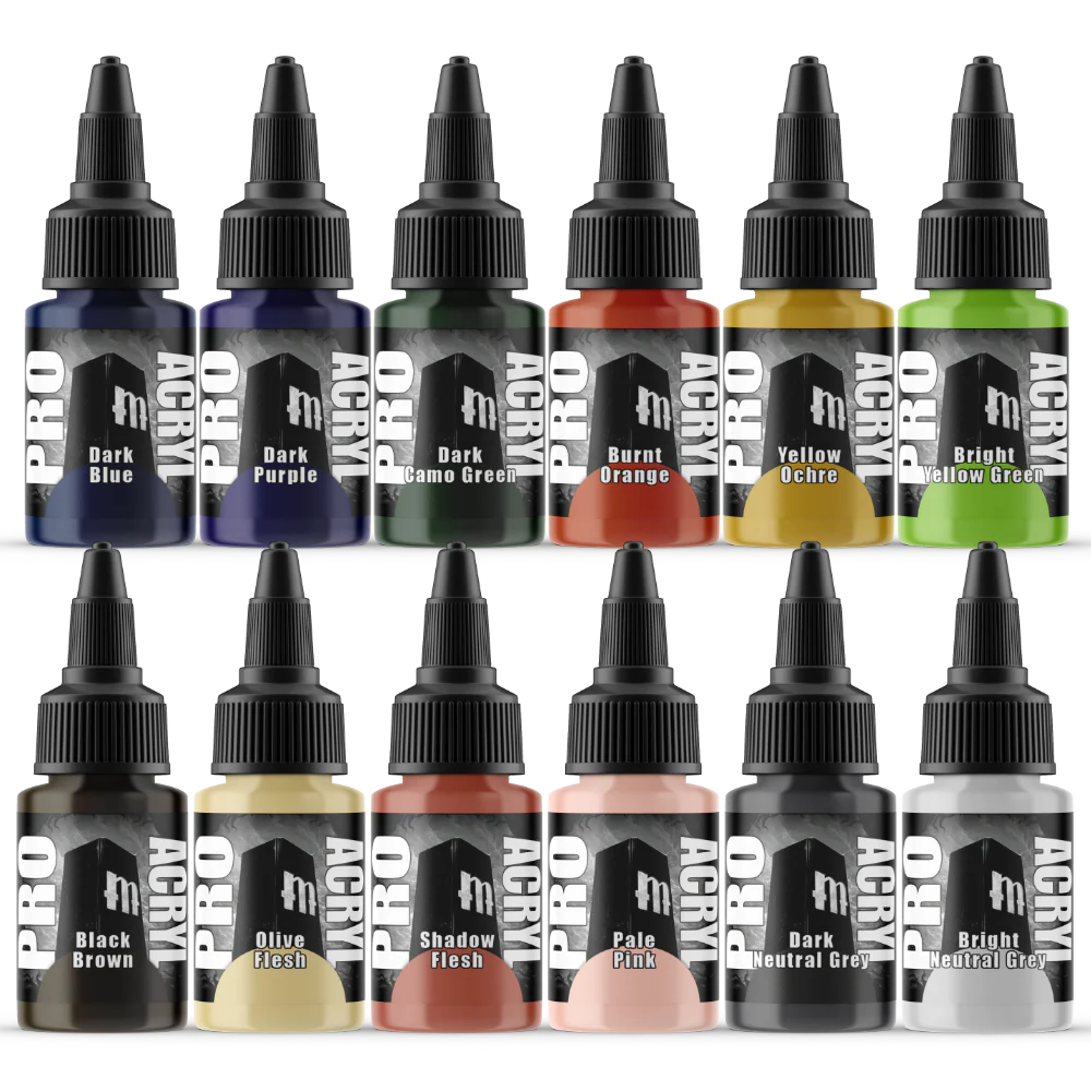 002 Paints:Pro Acryl Expansion Set #1 - 12 Colors