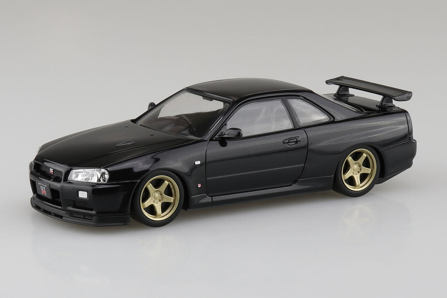 Aoshima 1/32 SNAP KIT #12CU-BP Nissan R34 Skyline GT-R Custom Wheel (Black Pearl)