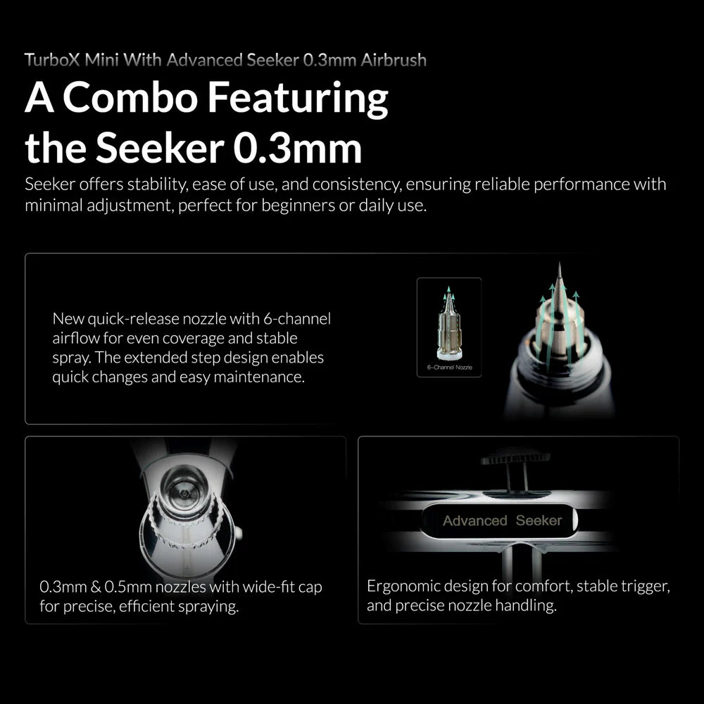 01 Gaahleri: Turbox Mini Air Compressor WITH Seeker Combo