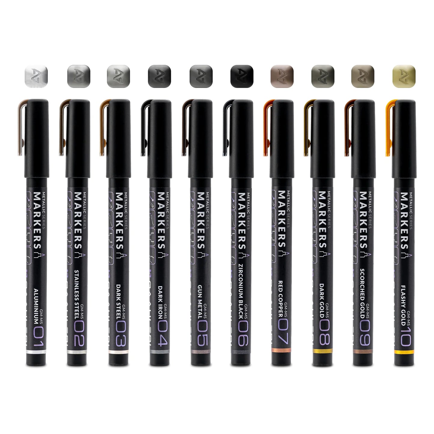 Gaahleri: Metallic Series Marker 10 colors Set