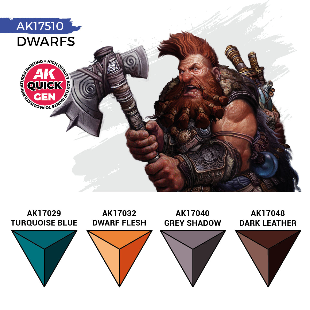 Paints sets:AK Interactive Quick Gen - Dwarfs (Set)
