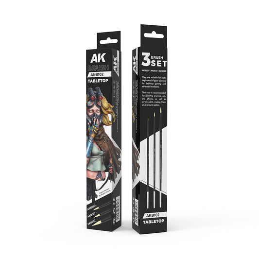 Brush: AK Interactive Tabletop Syntethic Brushes Set (3 Brushes)