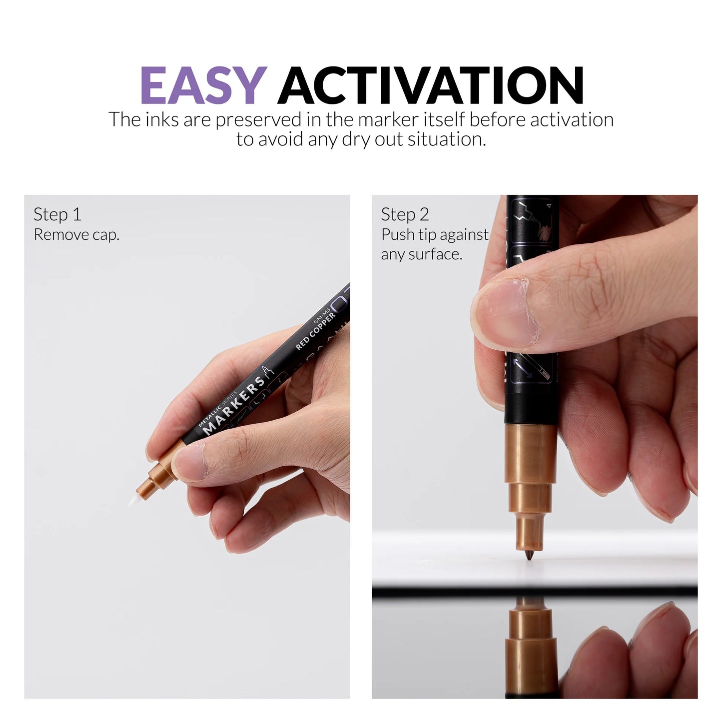 Gaahleri: Metallic Series Marker 10 colors Set