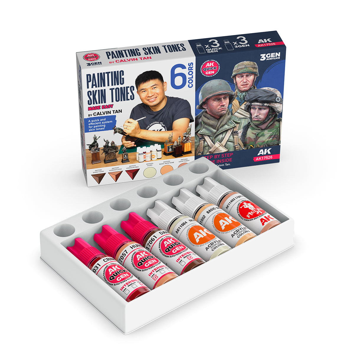 Paints sets:AK Interactive Painting Skin Tones Acrylic Paint Set