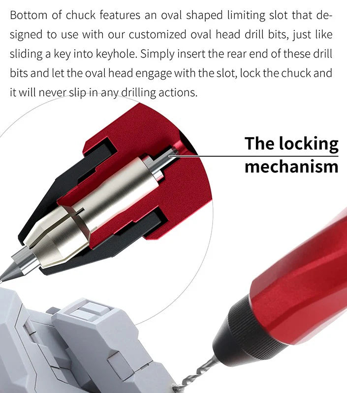 DSPIAE "Mobius" Hand Drill and DSPIAE 0.3-1.2 Tungsten Steel Drill Bit