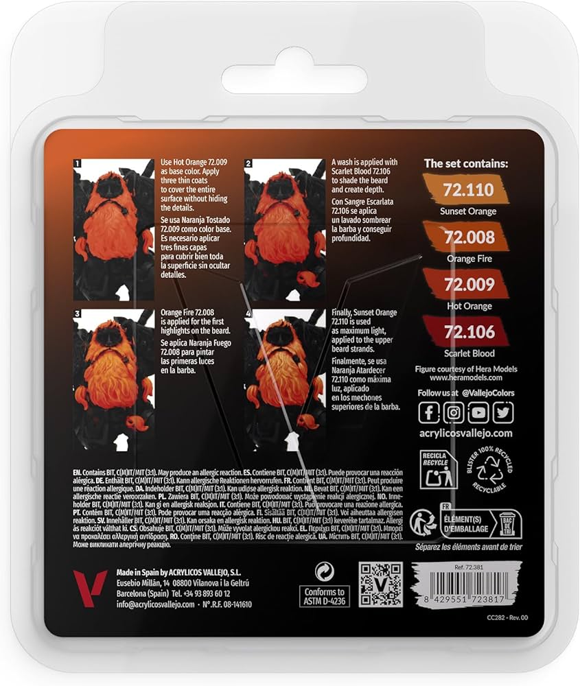Paints sets: Vallejo BSL Orange Game Color