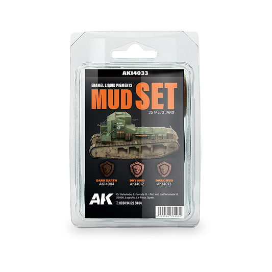 Basing: Ak Enamel liquid Puigments Mud SET
