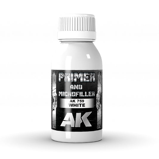 AK interactive Primer: WHITE PRIMER AND MICROFILLER (Enamel)