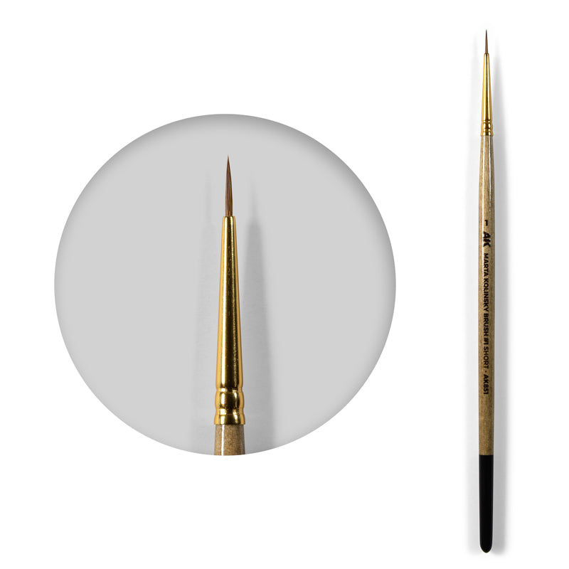 Brush: AK Interactive Marta Kolinsky Brush #1 Short