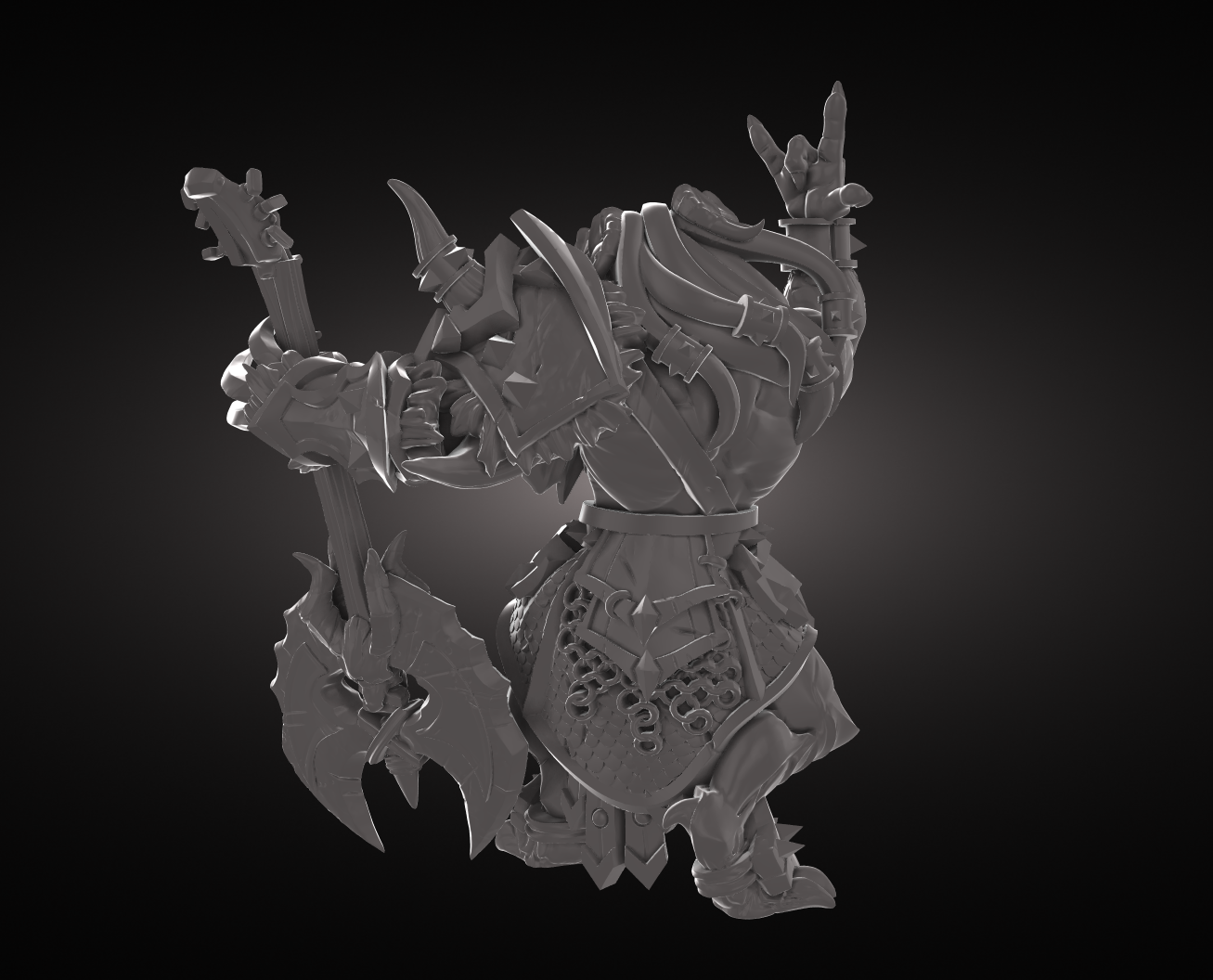 3D Figure: BTB_Dragonborn_Bardbarian