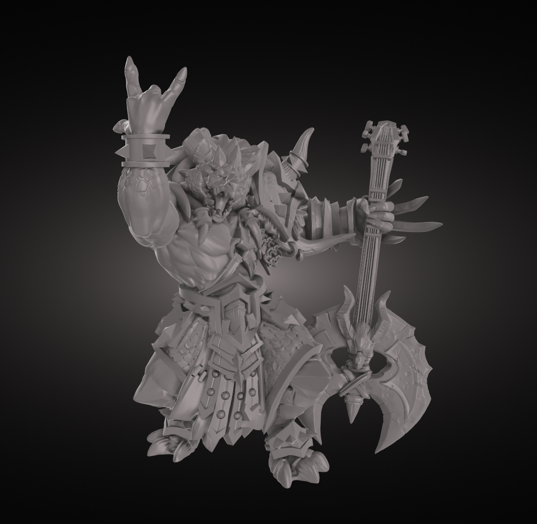 3D Figure: BTB_Dragonborn_Bardbarian