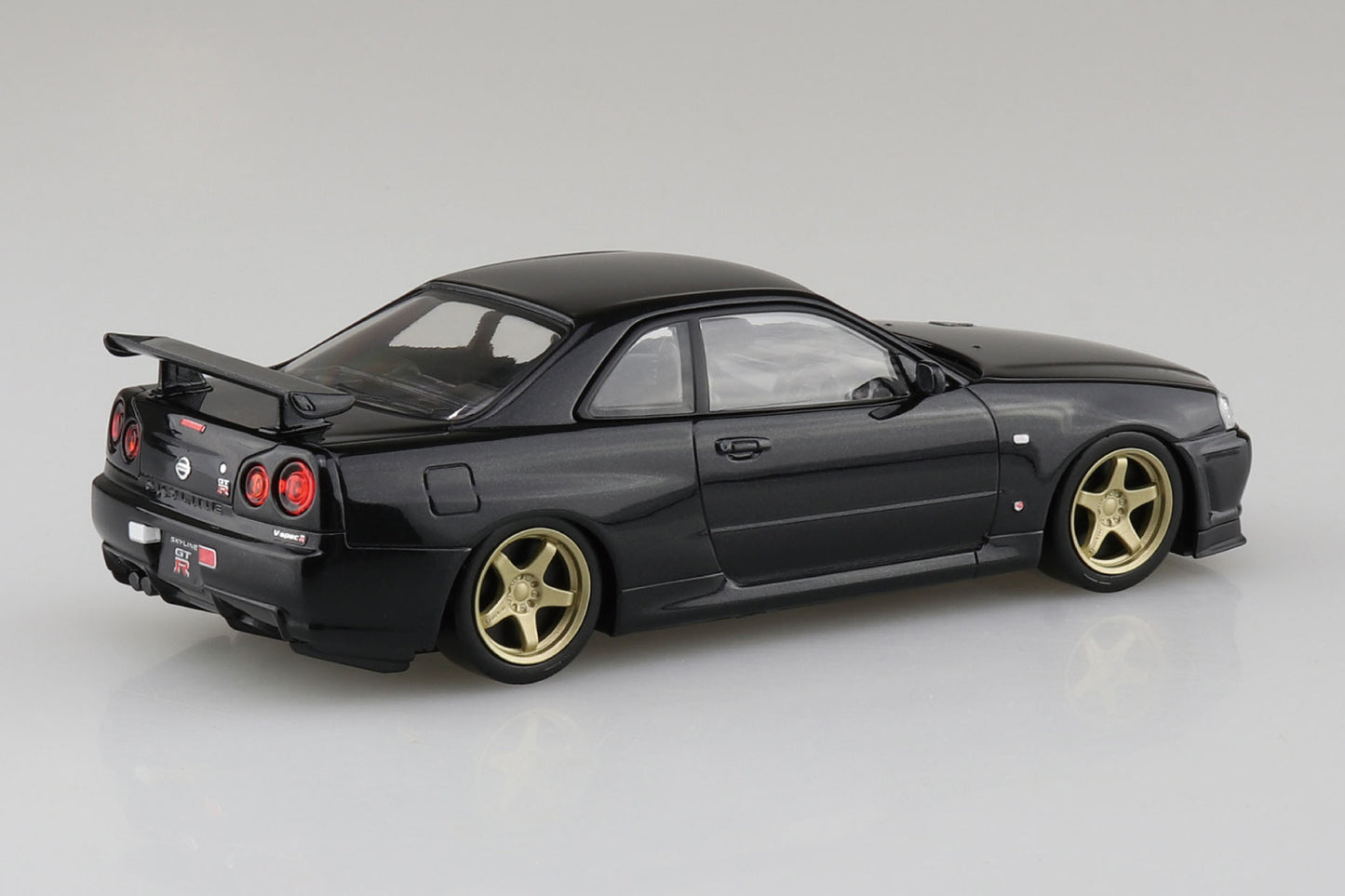 Aoshima 1/32 SNAP KIT #12CU-BP Nissan R34 Skyline GT-R Custom Wheel (Black Pearl)